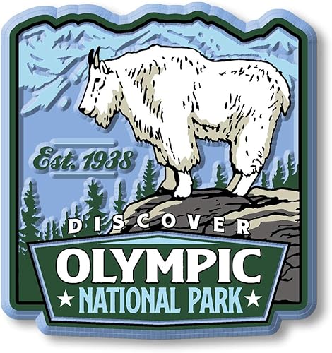 Imán olímpico del Parque Nacional por Classic Magnets, 2.6 x 2.8 pulgadas, recuerdos coleccionables fabricados en los Estados Unidos