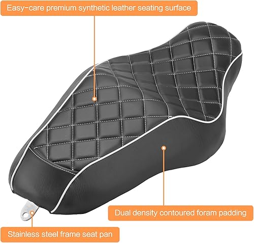 Miniatura 10 de VG MOTO Cojín de asiento de pasajero de motocicleta de 2 en adelante para Harley Davidson Sportster XL 883N XL1200C 48 72 2010-2016