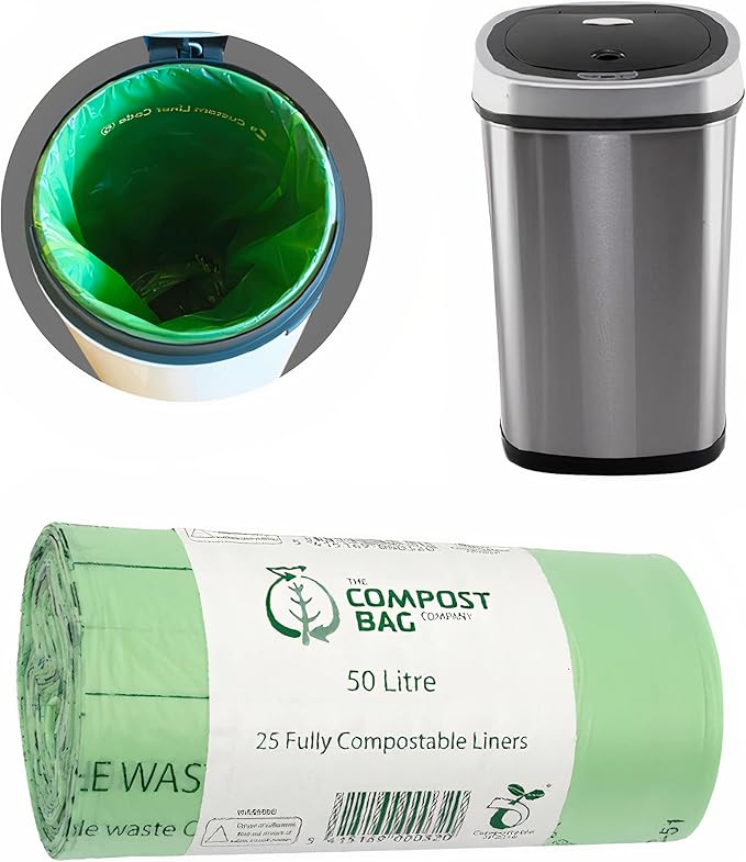 The Compost Bag Company 50 litres x 25, compostable 50L bin Liners