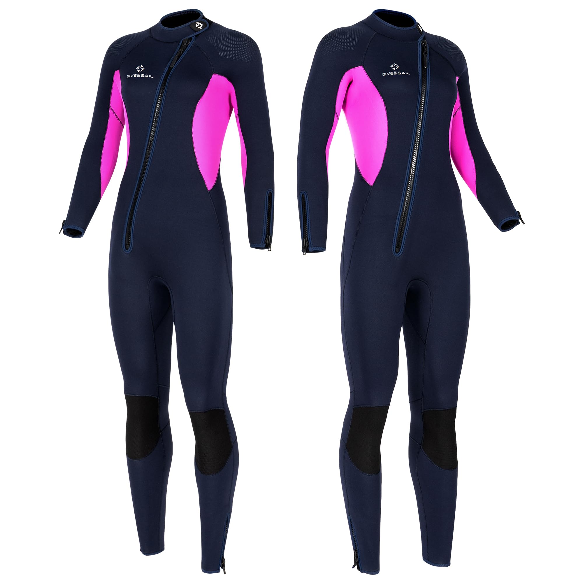 Combinaison en néoprène de 5 mm avec fermeture éclair avant pour homme et femme - Combinaison de plongée chaude et froide pour plongée, surf, plongée libre, sports nautiques