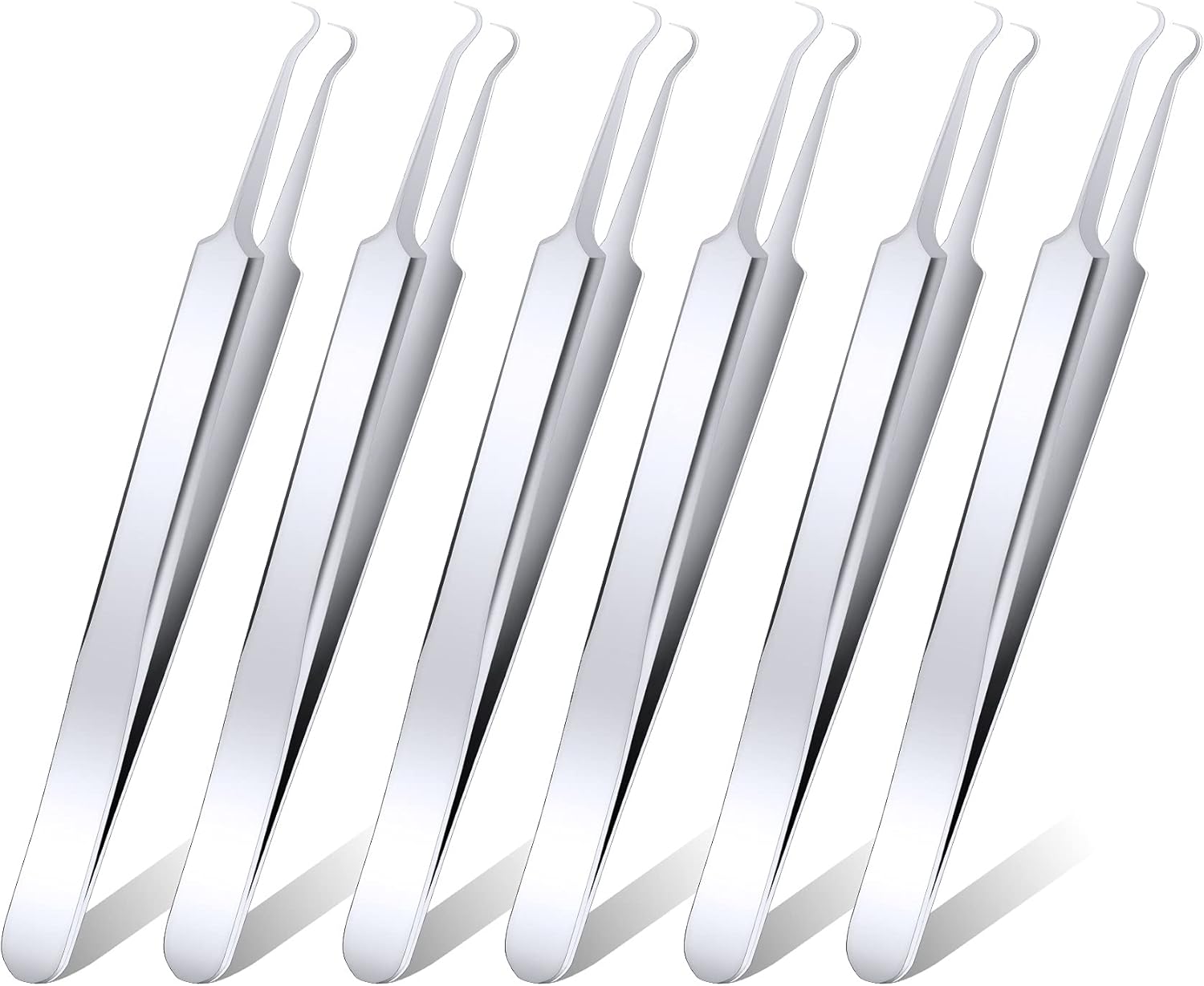 ANCIRS 6 Pack Acne Pimple Blackhead Remover Tweezers
