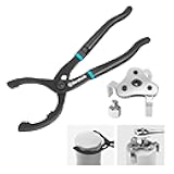 DURATECH 2-Piece 12 Inch Oil Filter Pliers & 3 Jaw Adjustable Oil Filter Removal Wrench, for Cars, Motorcycles and Trucks