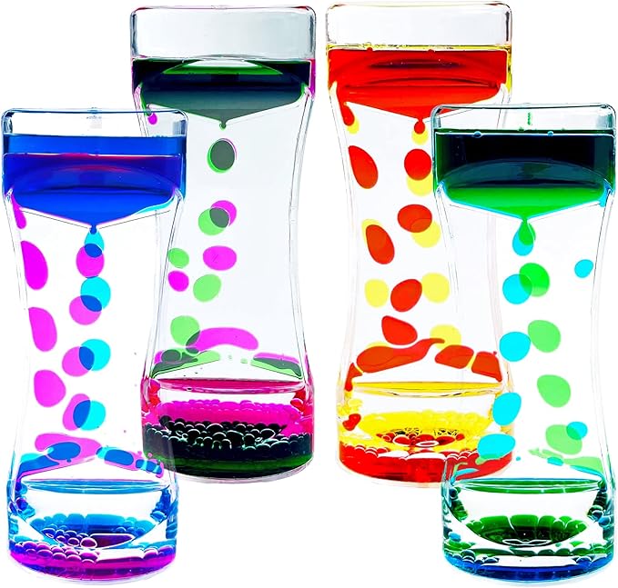 OCTTN Liquid Motion Timer Bubbler Desktop Toy, 4 Pack