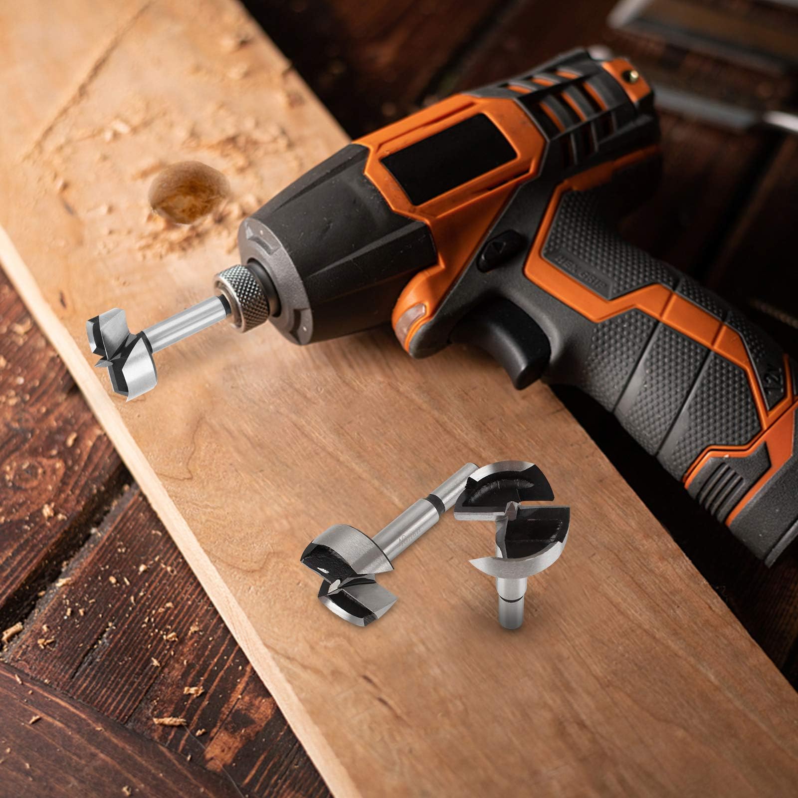 2 Pezzi Punte Forstner per Legno Punte da Trapano Forstner in Acciaio al Carbonio Forstner Drill Bit 40mm Ideali per Realizzare Fori nel Legno Ciechi o Passanti,con Scatola Plastica