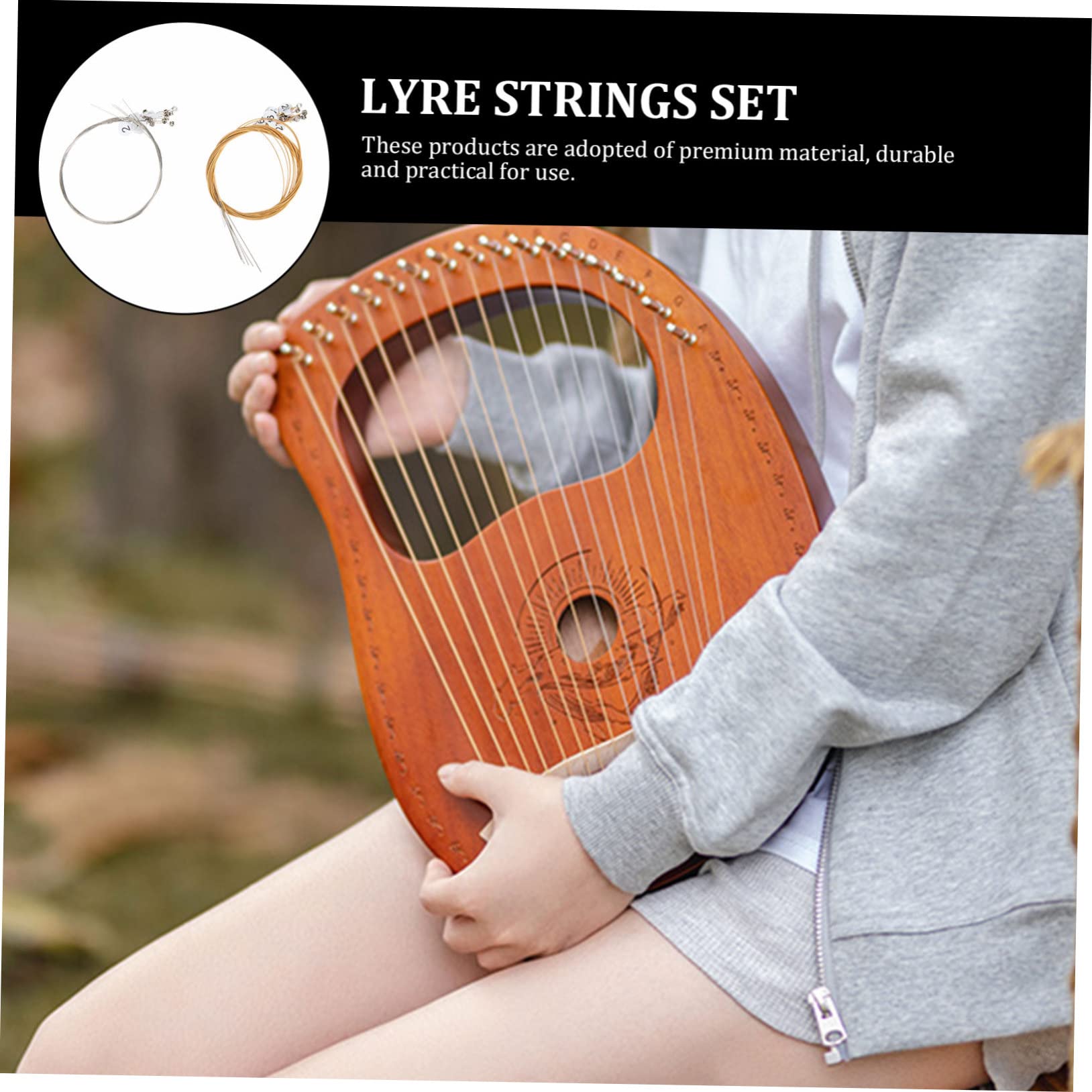 Supvox 5sätze String Lyre Strings Für Saiteninstrumente Für Musiker Und Performer Mit Hoher Resonanz Und Starken Klangübertragungen