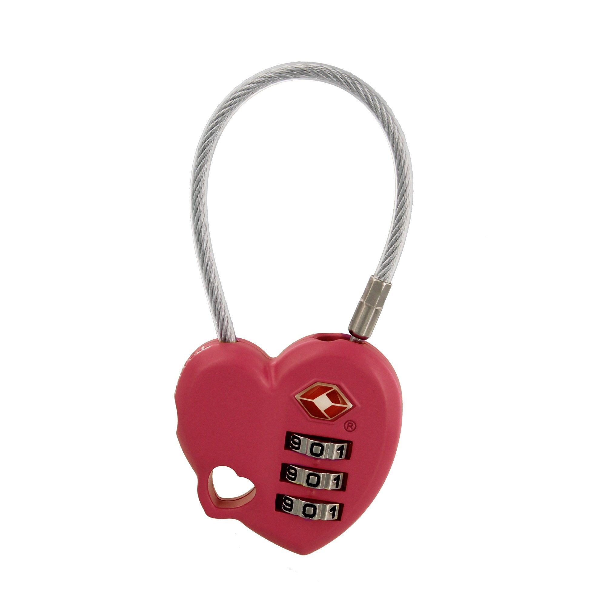 (Rose) - MoDA Travel Easy to Use- TSA Recognised Resettable Combination Lock Luggage Travel Lock