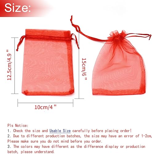 Miniatura 374 de Dealglad 100pcs Drawstring Organza bolsas de joyería caramelo para fiestas, casamientos, regalos Negro