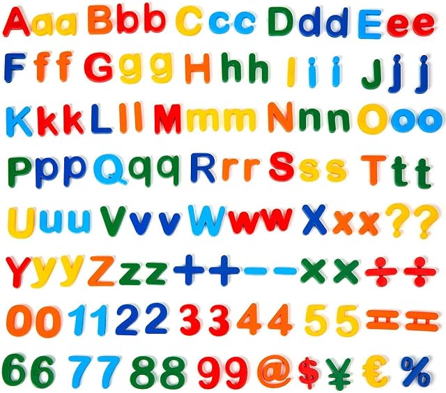 115 Pieces Magnetic Learning Letters and Numbers Fridge Magnets Preschool ABC Words Set Learning Spelling Counting Alphabet Magnets Educational Toy Gift for Kids Christmas