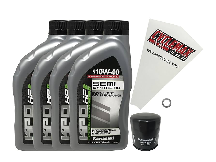 Amazon.com: Cyclemax Semi Synthetic 10W-40 Oil Change Kit