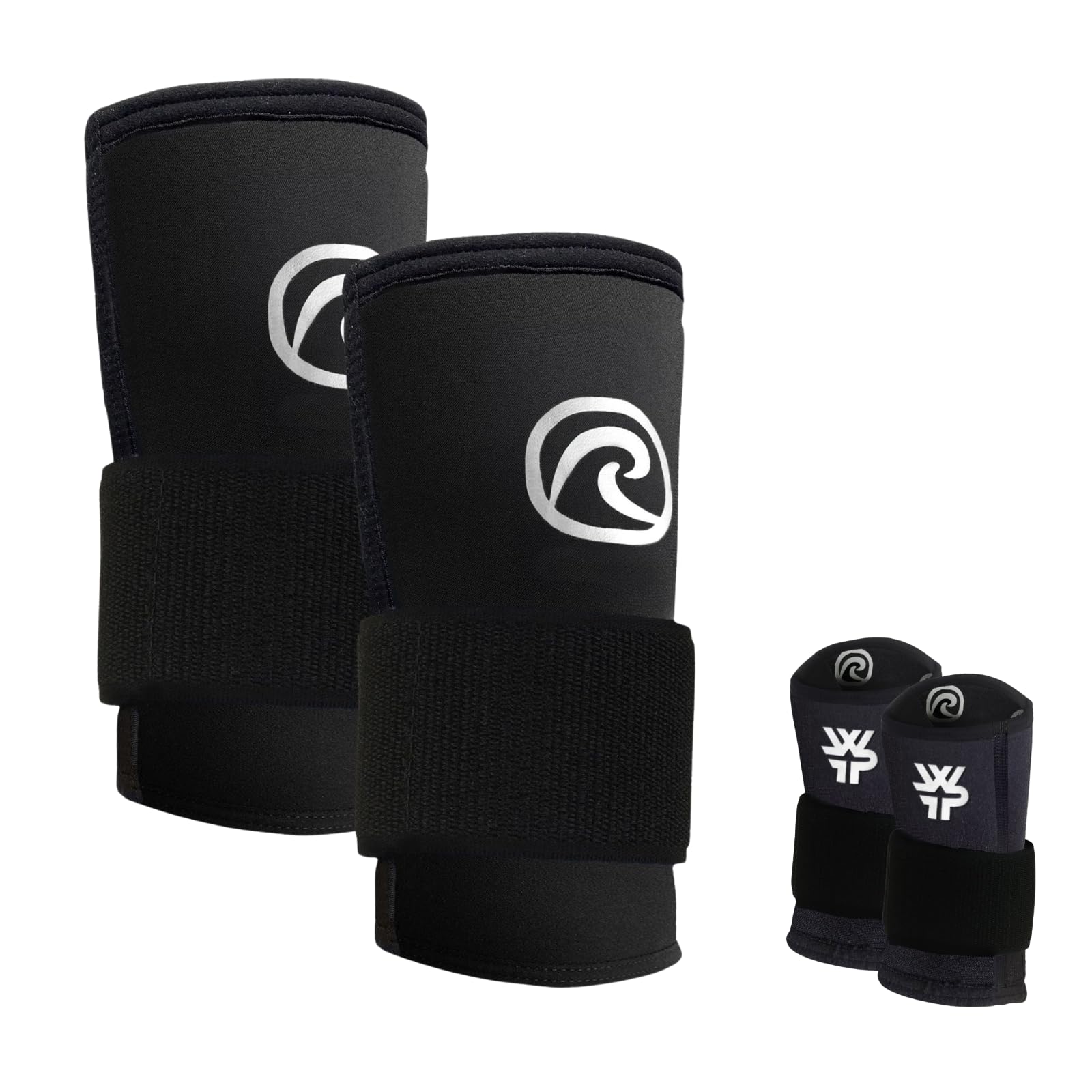Rehband RX Wrist Support x World Fitness Project Muñequera 3 en 1 para Fitness y Entrenamiento de Fuerza, muñequeras de 5 mm SBR/Neopreno Que protegen y estabilizan la muñeca, 1 par