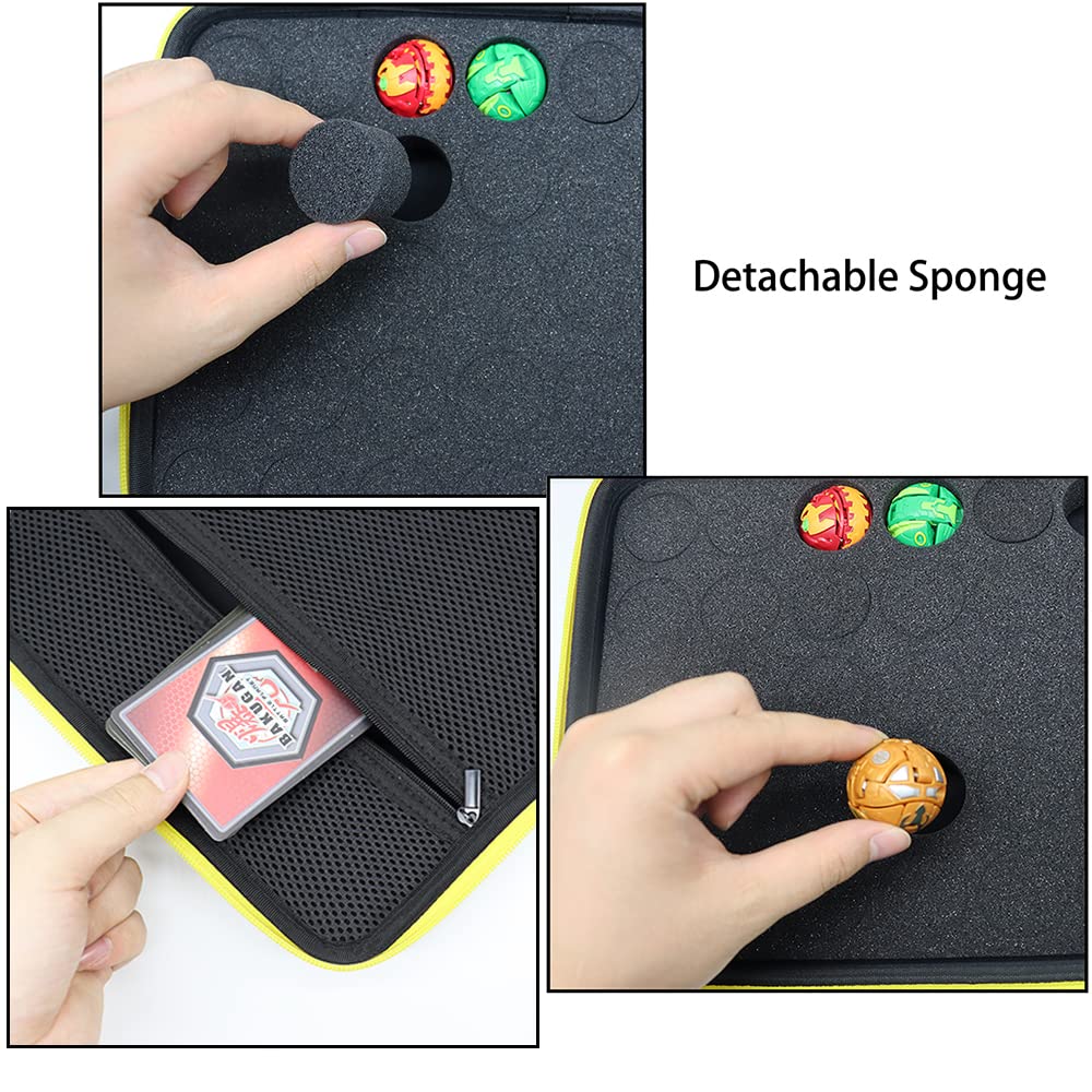 FCDYLBD Toy Organizer Case Compatible with Bakugan Battle Planet, BakuCores, Armored Alliance, Geogan Rising, Toy Organizer Storage Container Holder (40, Black)