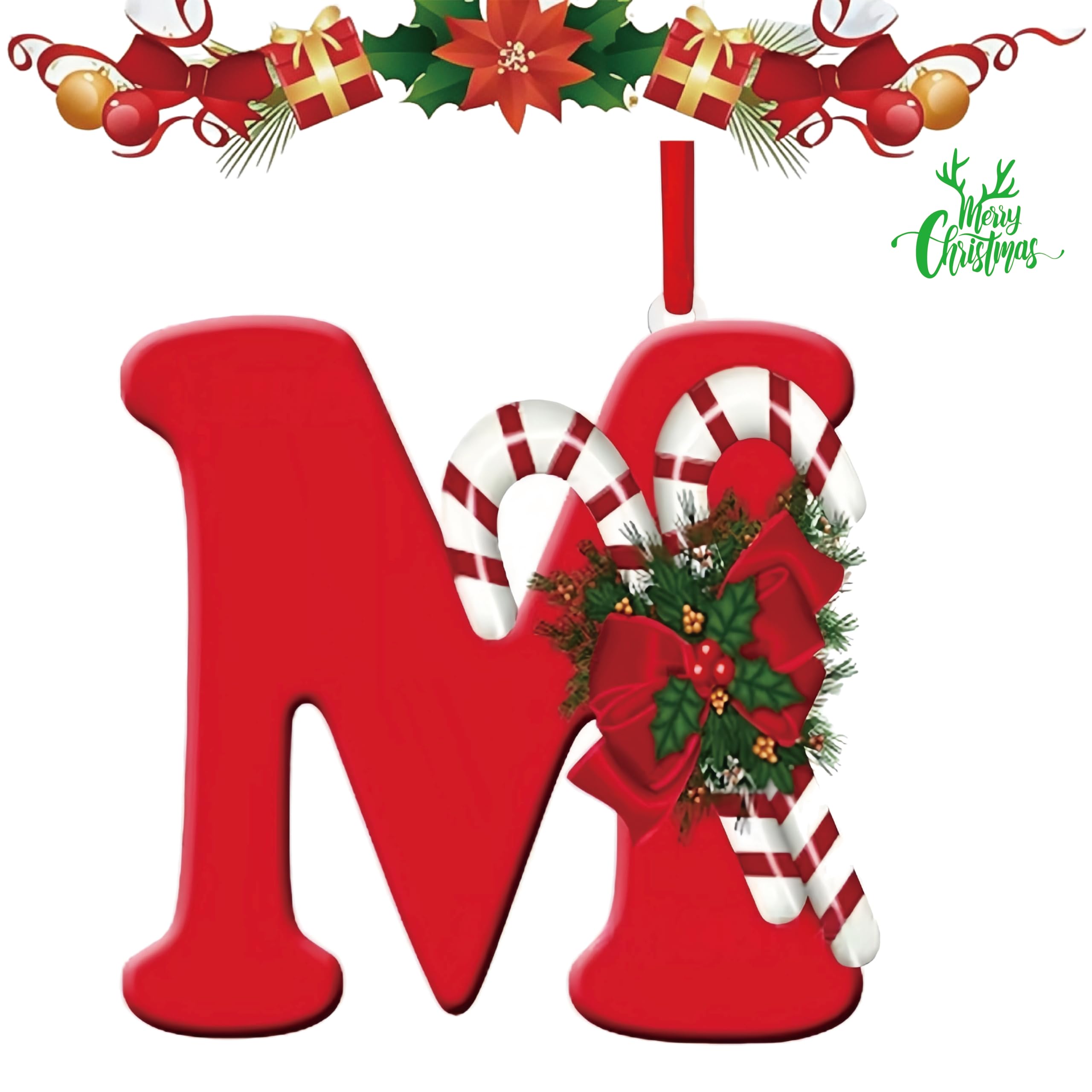 Zhihehui Letters-M Letter Hanging Christmas Tree Decoration Is A Must-Have For Personalized Diy Christmas Decoration. It Is Sturdy, Not Easily Damaged Or Deformed, And Can Be Used Both Indoors And Outdoors (Letters-M)