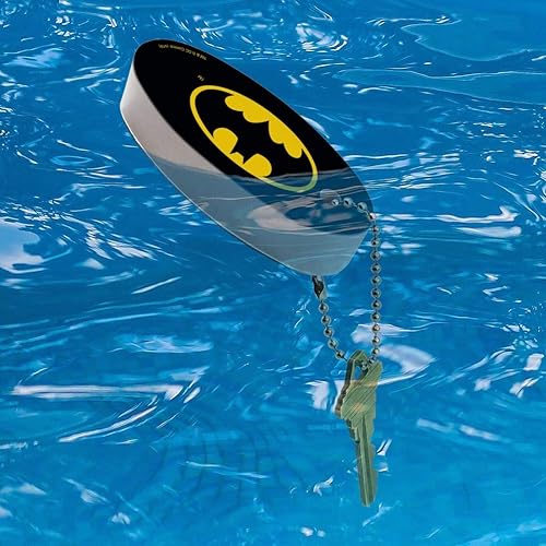 Vista 3 de GRAPHICS & MORE Llavero flotante con logotipo de Batman, colección de flotadores de espuma ovalada para barco de pesca
