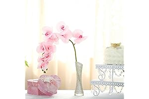 Efavormart 2PCS 40" Tall Pink Silk Orchid Stems Artificial Flower Stem Real...