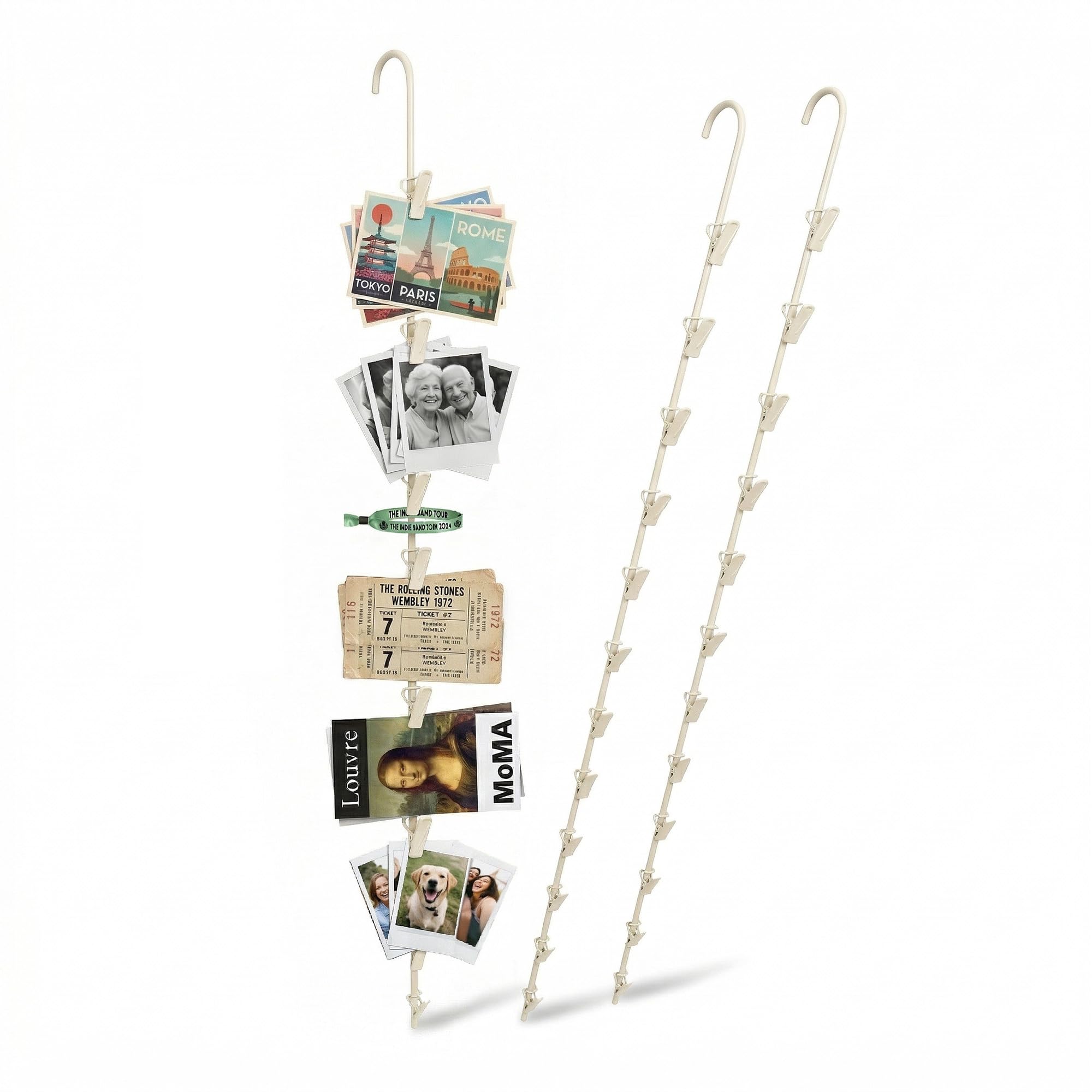 Clip Strip Metal Merchandising with 12 Hooks | 31" Long Economical Metal All Steel Construction Wand Retailer Strip | Item: MS-32, Pack of 3