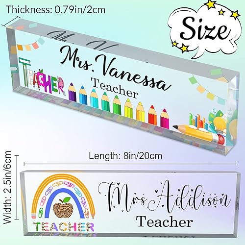 Miniatura 2 de Placa de identificación personalizada para el aula, placa con nombre personalizada para escritorios, placa de escritorio escolar personalizada para