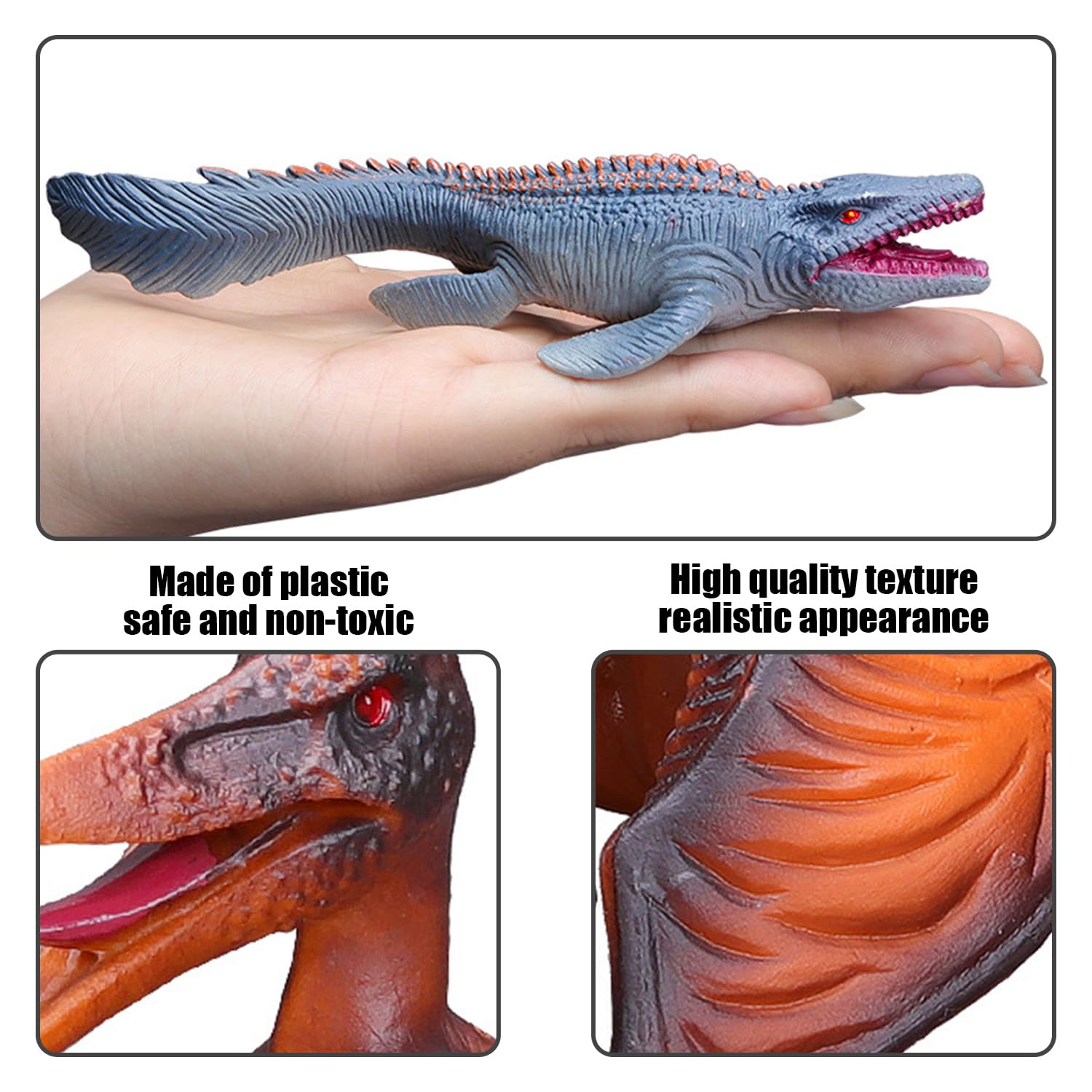 WUFGWBD 8-Piece Dinosaur Model Toys, Jurassic Dinosaur Set, Simulated Dinosaur Toys, Desktop Ornaments, Novelty Gifts For Boys - Image 3