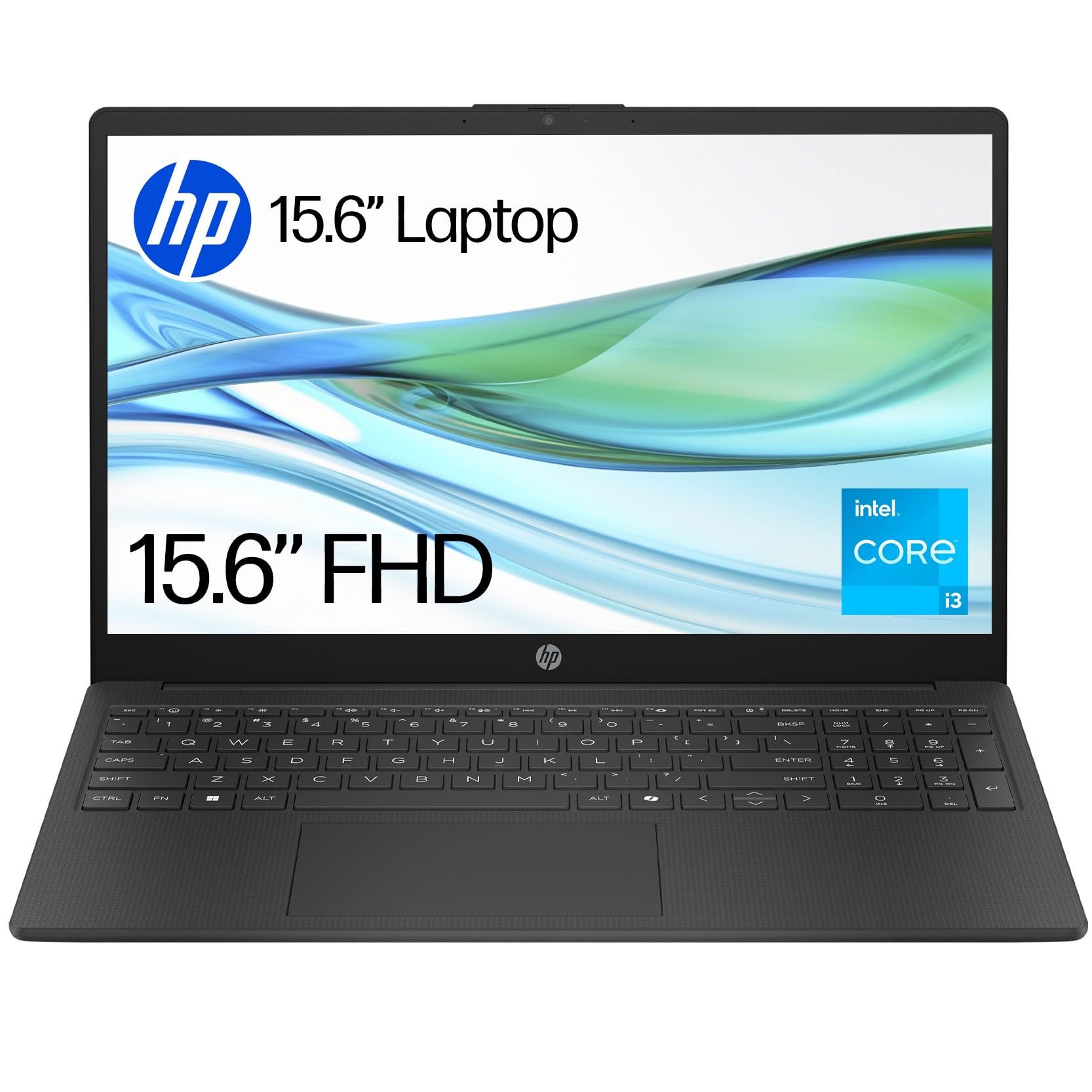 HP 15.6" Laptop | Intel Core i3-N305 Processor | 8 GB RAM | 256 GB SSD | Intel UHD Graphics | FHD Display | Windows 11 Home | Jet Black | 15-fd0058na