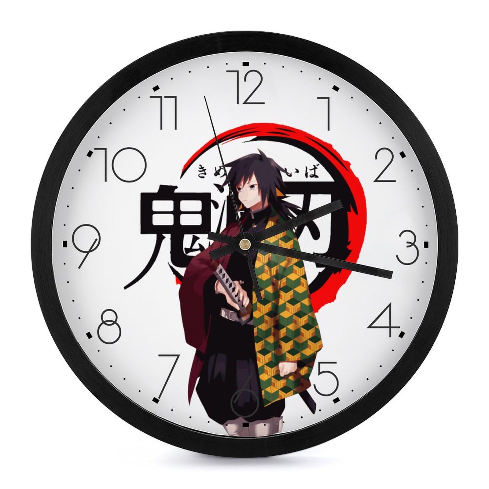 Amazon.co.jp: 掛け時計 鬼滅の刃 水柱 冨岡義勇 壁掛け時計