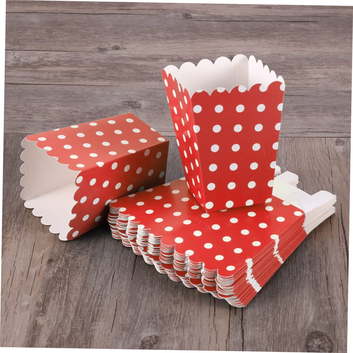 BRIGHTFUFU Popcorn Containers 24 Pack Movie Popcorn Boxes for Party Housewarming Bags Bulk Snack Boxes Dot Design