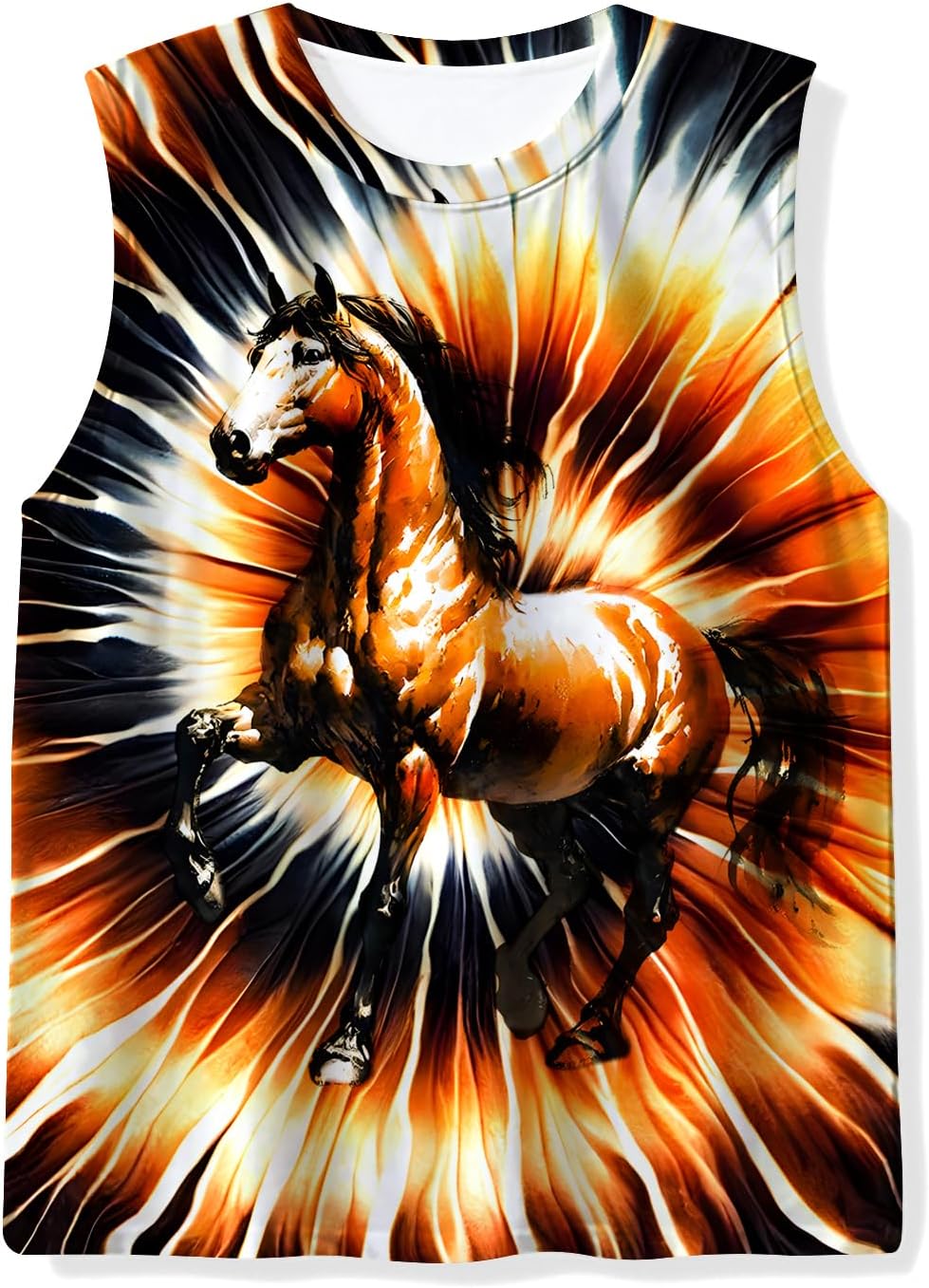 Kids Tie Dye Tank Tops Childrens Sleeveless T Shirts Hippies Tees for 5-14 Years Boys Girls