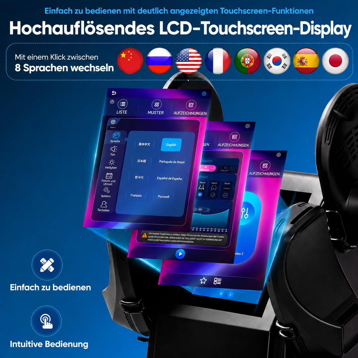 Generisch TAIXL EMSC Body Sculpting Machine – Hochintensives Magnetfeldgerät zur Fettverbrennung, Muskelaufbau & Hautstraffung mit Touchscreen für Heim- und Profi-Nutzung