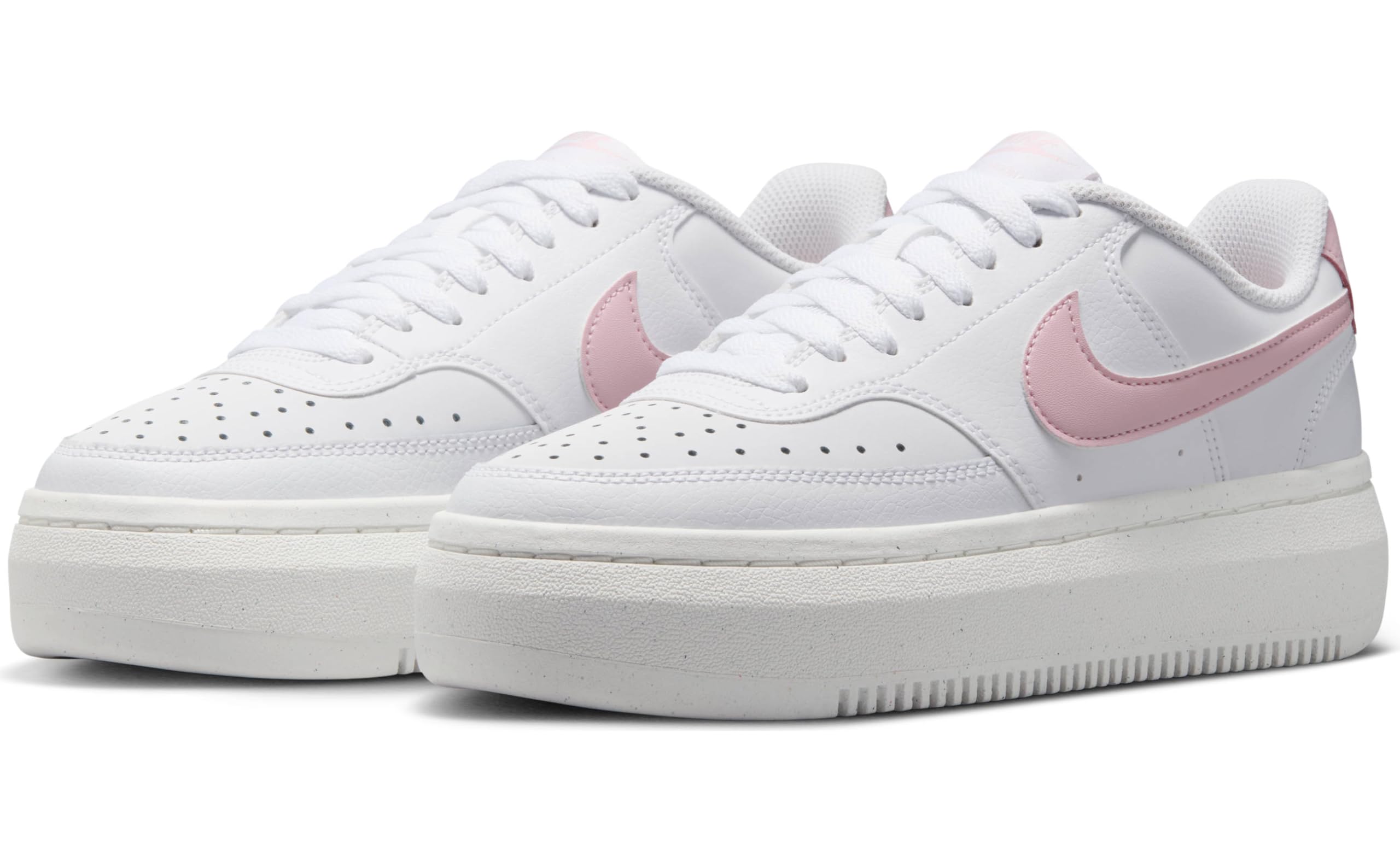 Nike Court Vision Alta Damenschuh, Scarpa da Donna, Corda in Schiuma Bianca e Rosa, 38 EU
