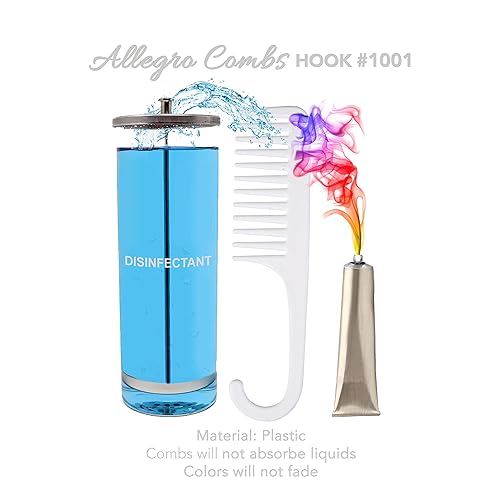 Miniatura 4 de Allegro Combs Peine de ducha con gancho para cabello rizado en húmedo o seco, peine de ducha para mujer, hecho en los Estados Unidos, 1 unidad