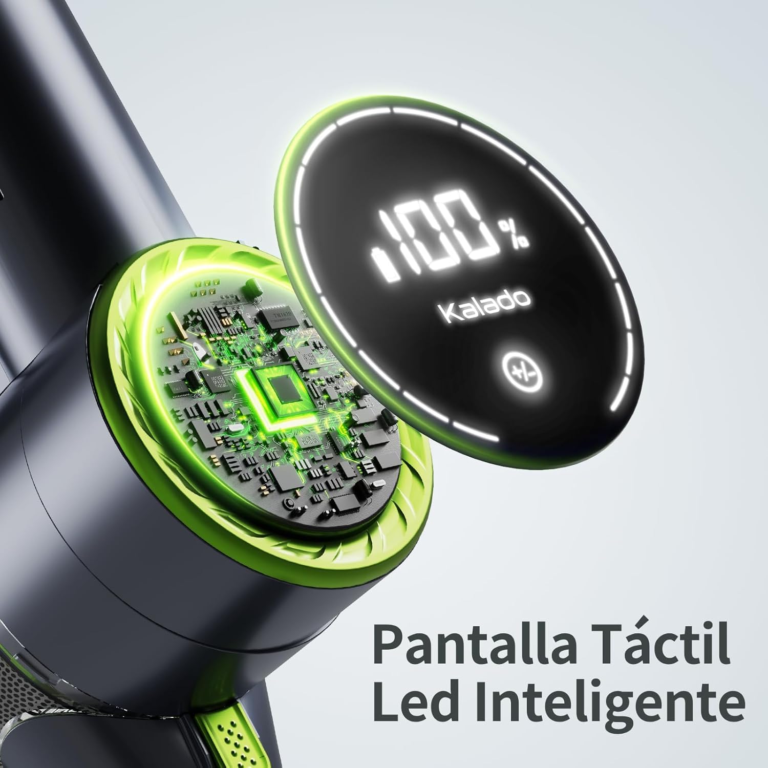 kalado KCV600 Aspiradora Escoba Sin Cable 33kpa/480w, 10 En 1 Aspiradora Sin Cable Potente 50 Mins, Anti-Enredos, Pantalla Táctil LED, Adecuada para Suelos/Alfombras/Pelos De Mascotas