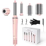 5 in 1 Hot Air Styler Wrap – High-Speed Hair Dryer Brush with Auto Wrap Curlers, Fast Drying & Frizz-Free Styling, Smart Heat Control, No Heat Damage, Lightweight, Giftable for Women