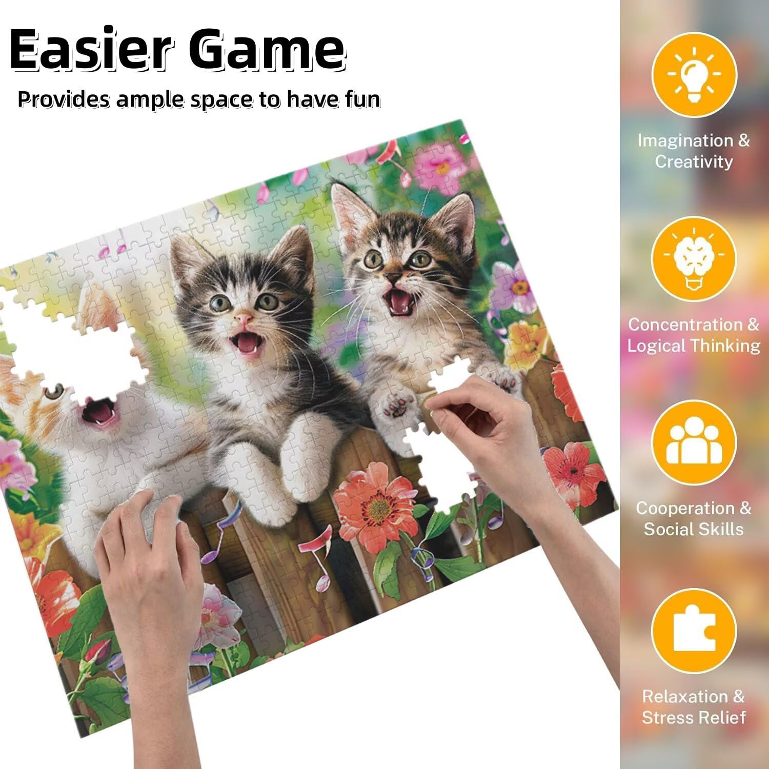 Jigsaw Puzzle, 6000 Pezzi Puzzle Classici, Animali Puzzle Rilassamento Intelligence, Mpossibile Difficile Puzzle Impegnativo per Adulti Puzzle Gioco Familiare, Regalo per Amore Amico Gatto fr0-722