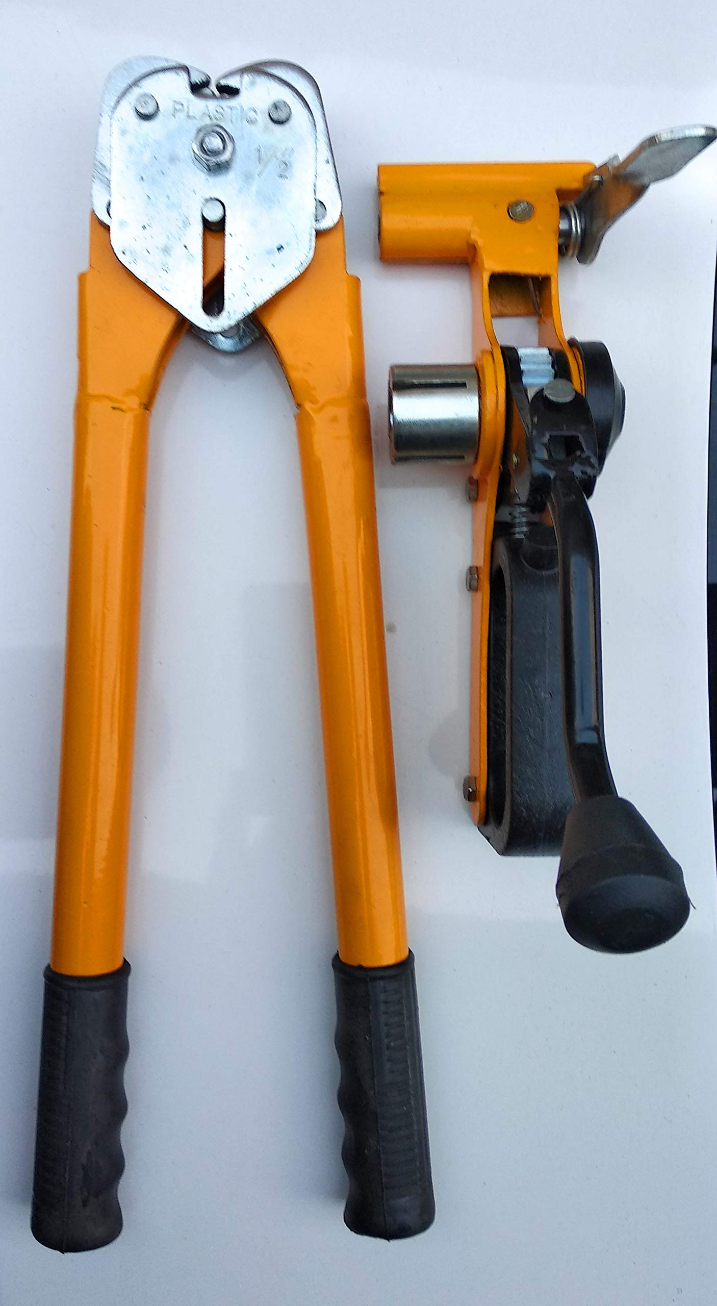 MEC Strapping Machine Set with 3 Jaws Sealer Hardened & Tempered Jaws for Iron and Steel Strips, 3-Jaw Sealer with Hardened & Tempered Jaws for Secure Bundling (B07PLC3VBD) Amazon Price History, Amazon Price Tracker