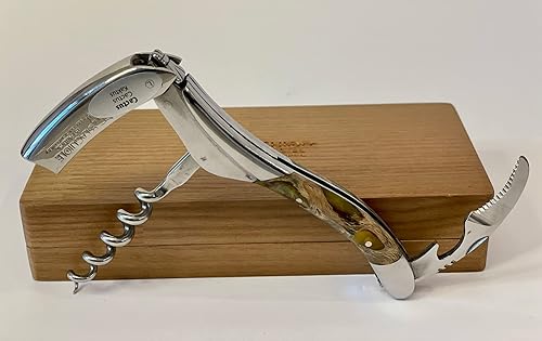 Miniatura 2 de Laguiole En Aubrac Sommelier - Sacacorchos para camarero, mango de ámbar cactus, abridor de vino con cortador de aluminio y abrebotellas