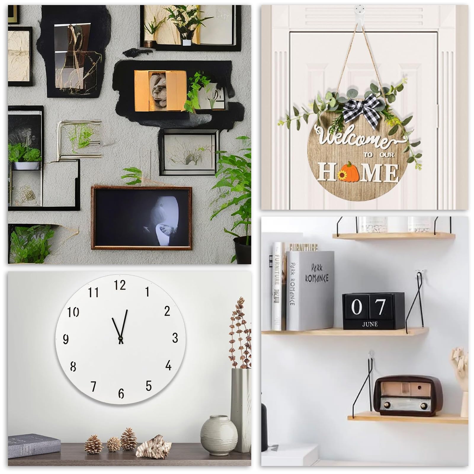 Amazon | コンクリート壁絵画ハンガー、30個 跡が残らない絵画