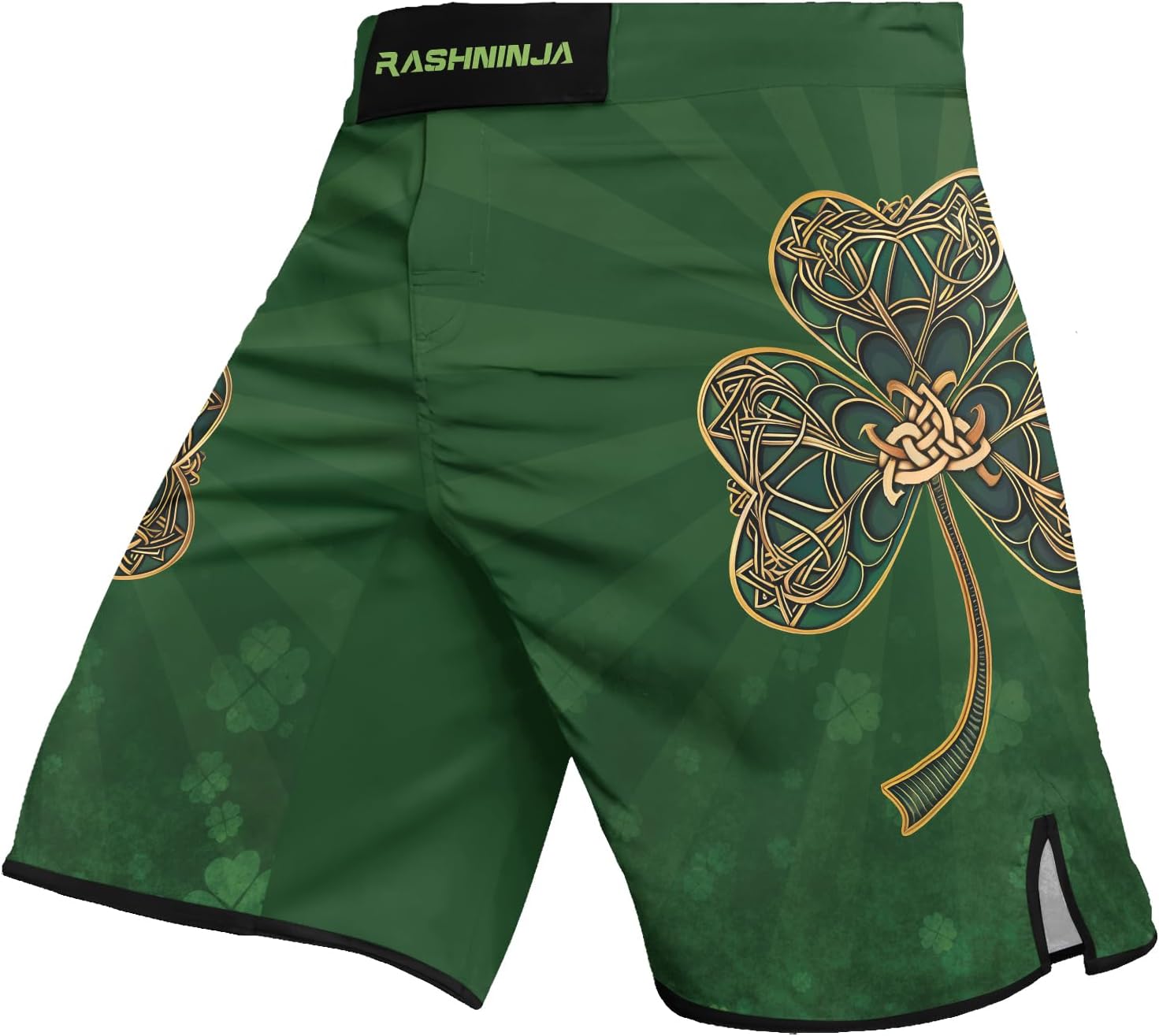 St Patrick's Day MMA Fight Shorts Boxing Shorts Men for BJJ Grappling Jiu Jitsu - Fighting Shorts for Training