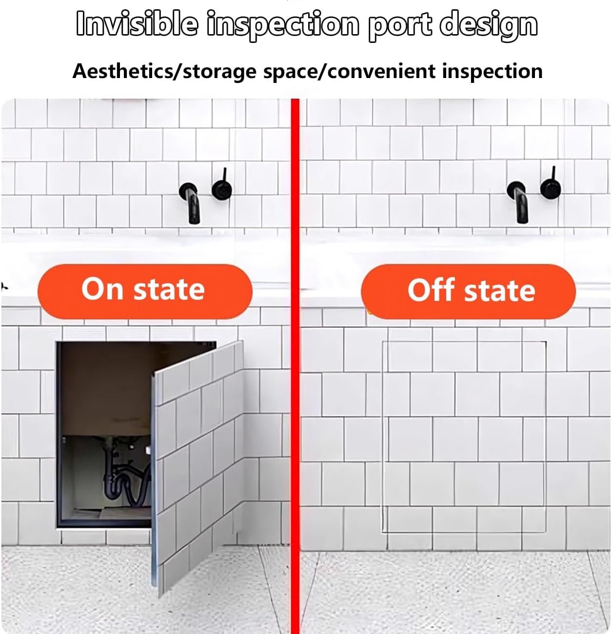 Plumbing Access Panel Stainless Steel,Decorative Access Panel for Home Plumbing,Effectively Save Space, Paint Finish,Residential/Commercial Use, Flush-Mounted.(11.8X23.6X1.8in)