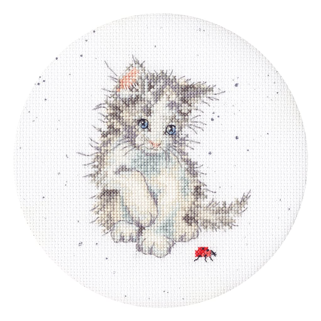 Bothy Threads White Cross Stitch Kit - Ladybird (Hoop Not Included)