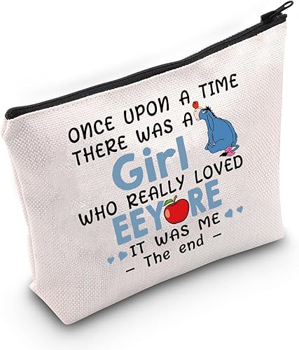 Miniatura 2 de ZJXHPO Divertido regalo para amantes de personajes de dibujos animados, There Was A Who Really Loved con cremallera, bolsa de maquillaje de burro de
