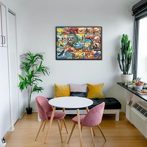 Miniatura 7 de Rompecabezas de 1000 piezas de los parques nacionales estadounidenses para adultos, póster de viaje de PICKFORU rompecabezas de paisaje de Zion