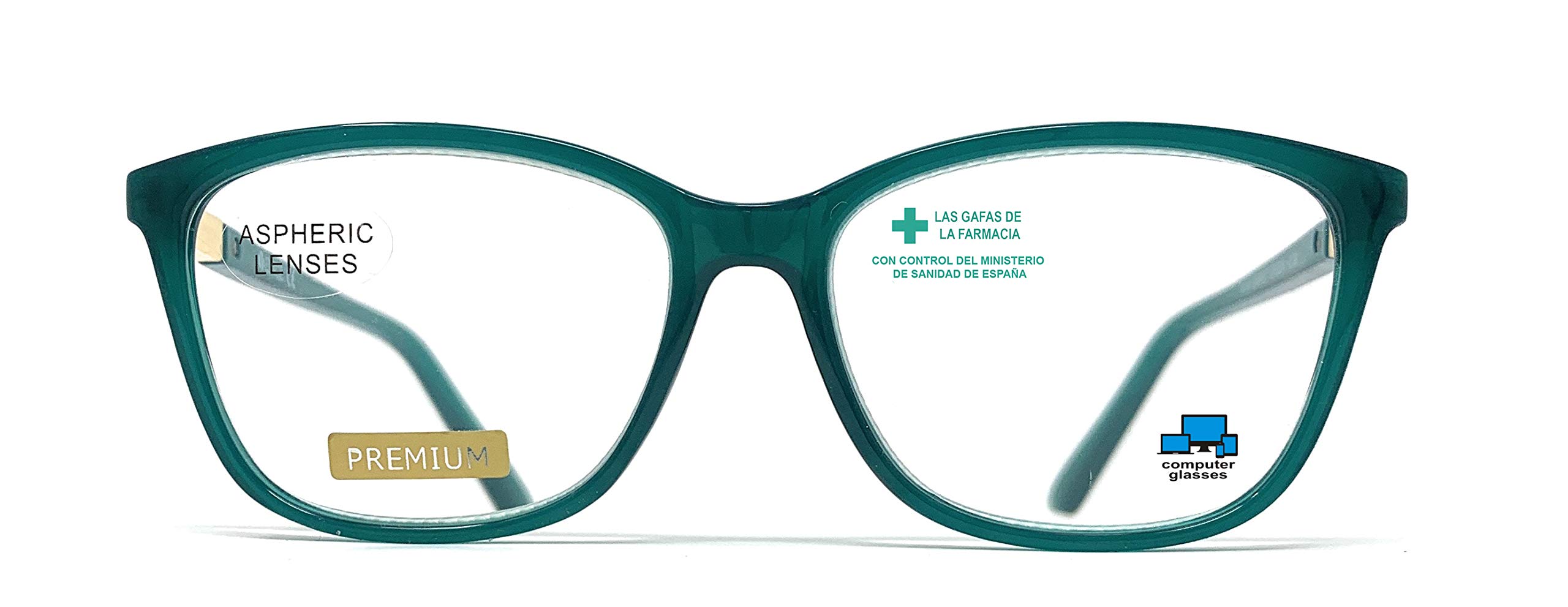 Gafas de lectura, presbicia, vista cansada, Mujer Diseño en Colores: Demi, Lila, Verde y Negro. VENICE Smart - Dioptrías: 1 a 3,5