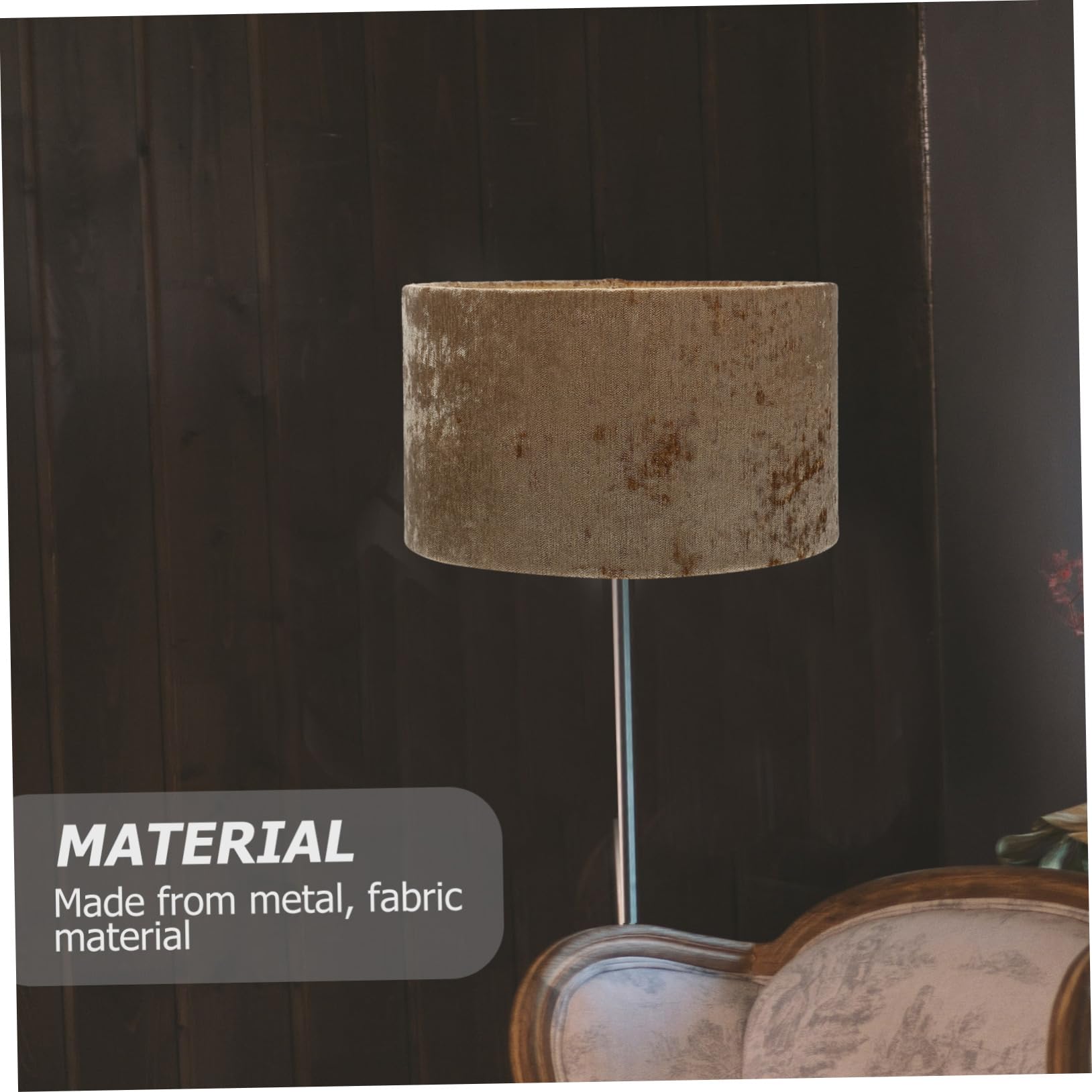 SHINEOFI Pantalla Decorativa de Tejido para Lámpara de Pie y Escritorio Base E14 y E27, Fácil de Instalar, Adecuado para Oficina y Dormitorio