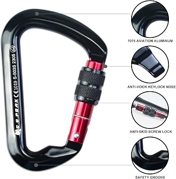 35kN Swing Swivel Locking Climbing Carabiner