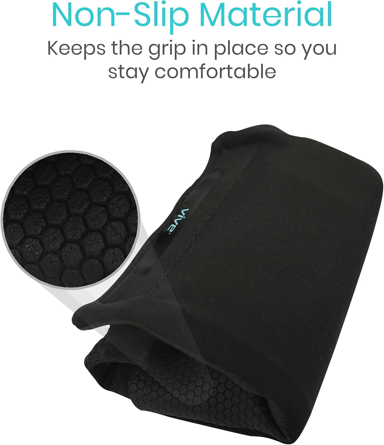 Vive Walker Grips - Padded Hand Covers - Soft Cushion Padding Medical for Folding Rolling Wheelchair, Rollator Handle, Senior, Elderly Grippers - Crutch Handle Pads - Mobility Aid Hand Cushion (Black) : Health & Household