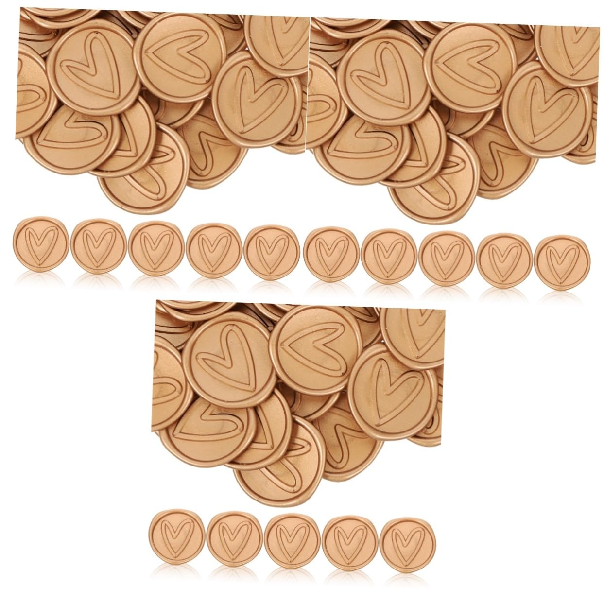Lurrose 150stücke Herz-muster Selbstklebende Wachssiegel-sticker Für Einladungen Umschläge Und Geschenkanhänger Dekorative Wachsversiegelungen Für Hochzeiten Und Besondere Anlässe