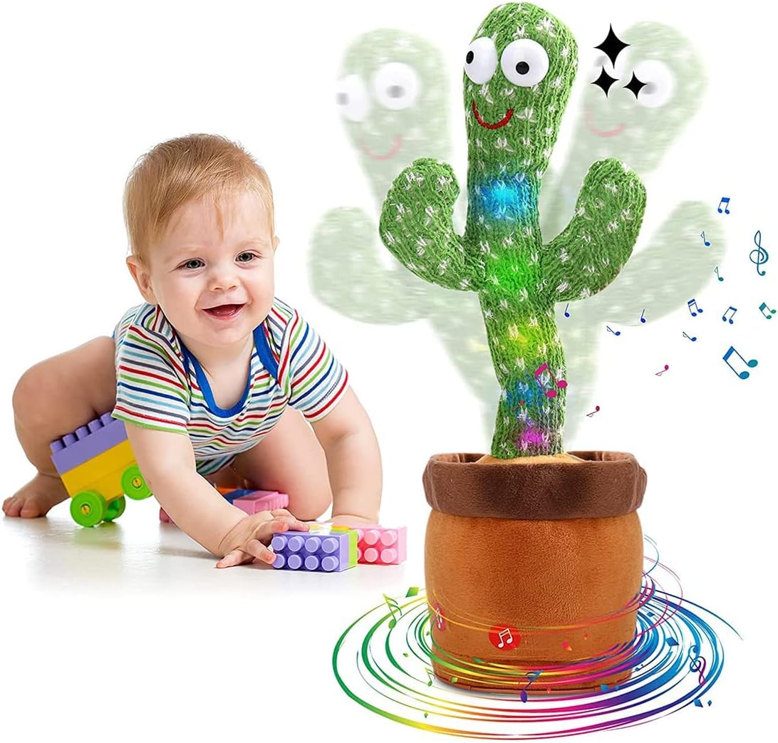 R K RToys Talking Cactus Baby Toys for Kids Dancing Cactus Toys Can Sing Wriggle & Singing Recording Repeat What You Say Funny Education Toys for Children Playing Home Decor Items for Kids