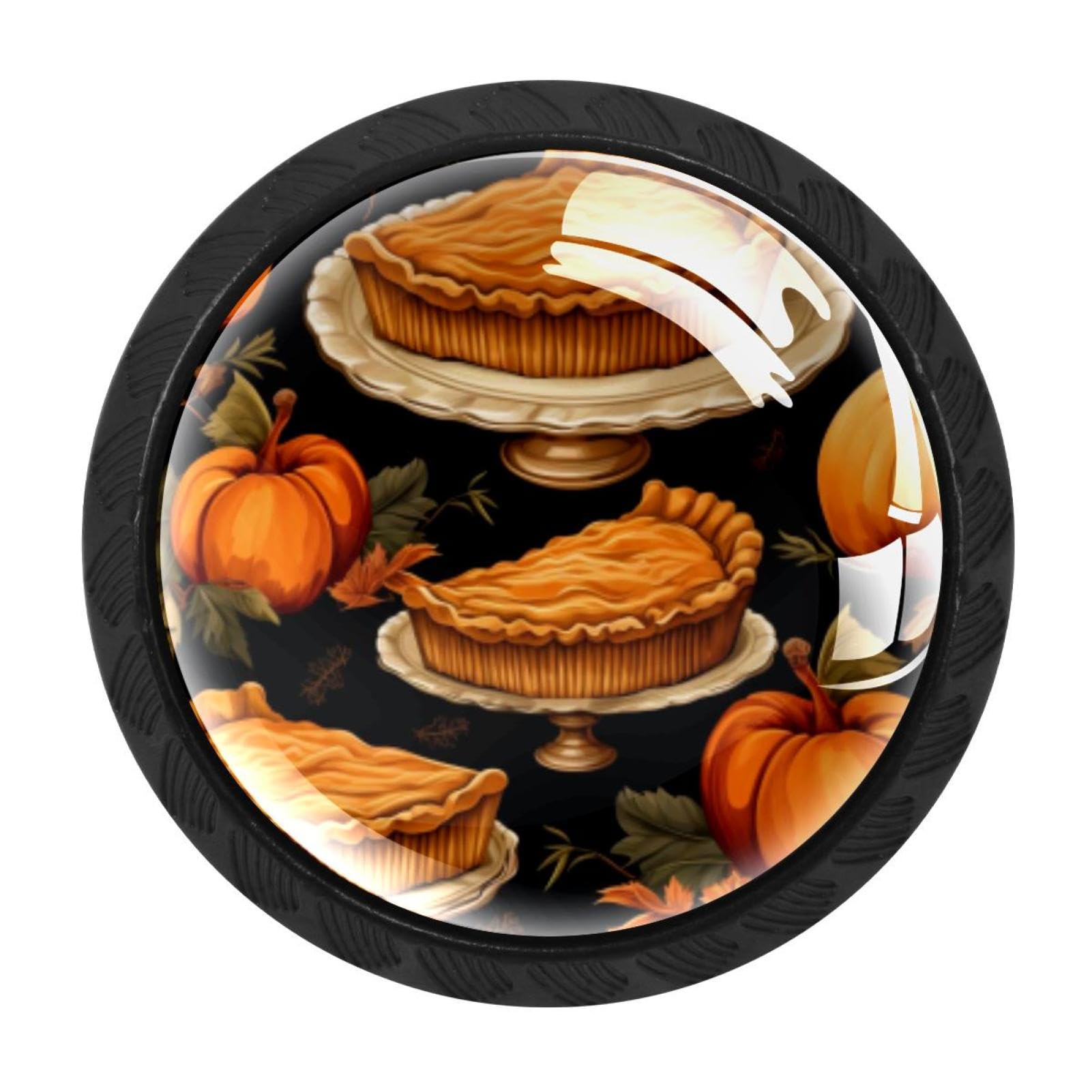 CHENZZZZ 4 Pack Thanksgiving Pumpkin Drawer Knob Cabinet Hardware