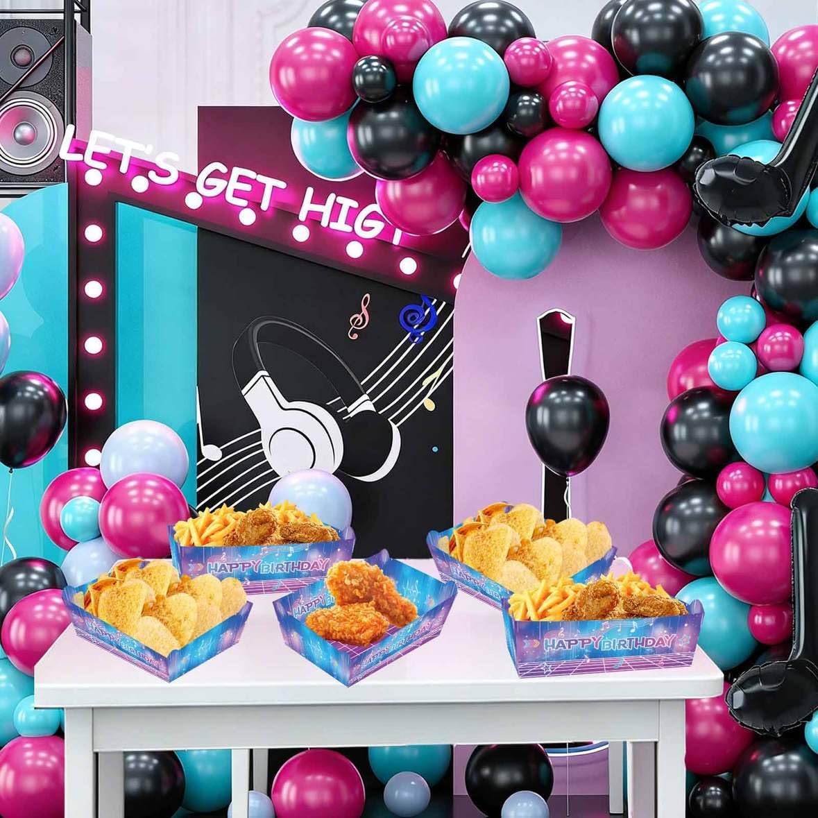 24 Pcs Kpop Paper Food Trays for Kpop Party Supplies