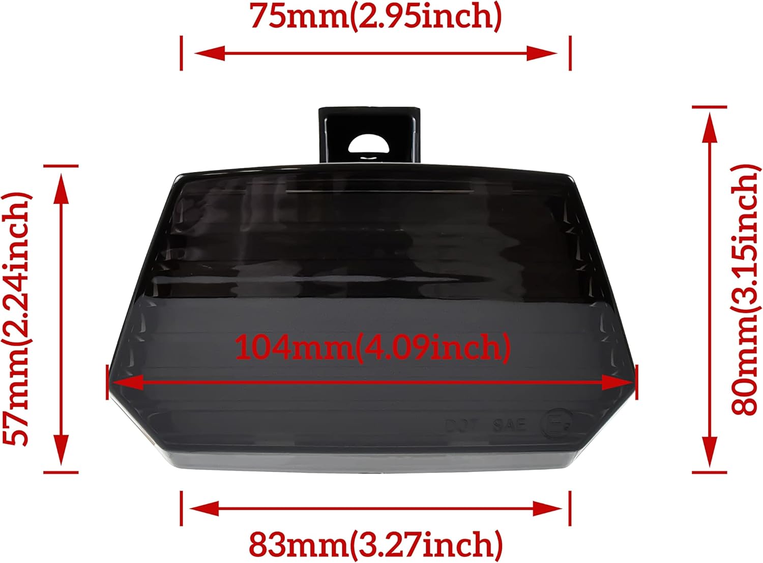 SAUTVS Smoked Black LED Tail Light for Can Am Spyder, UTV Rear Taillight Reverse Light Assembly for Can-Am Spyder F3 F3-S Models Accessories (1PCS)