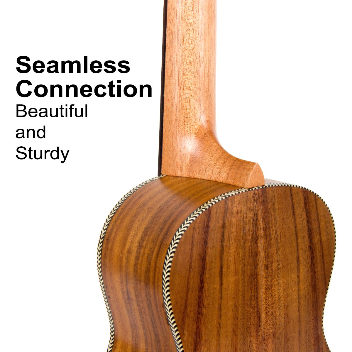 Kmise Konzert Ukulele Hawaii Gitarre 58,4 cm 18 Bünde mit Fichte Palisander