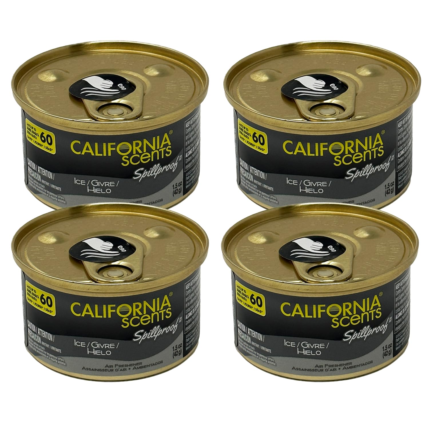 California Scents Air Freshener 4-Pack (ICE)